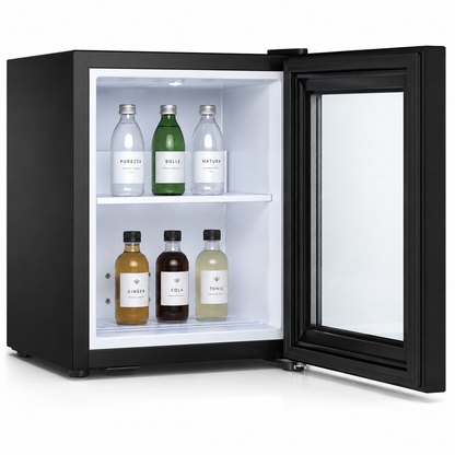 Minibar 28L Termoelettrico Porta Vetro Nero con Luce LED