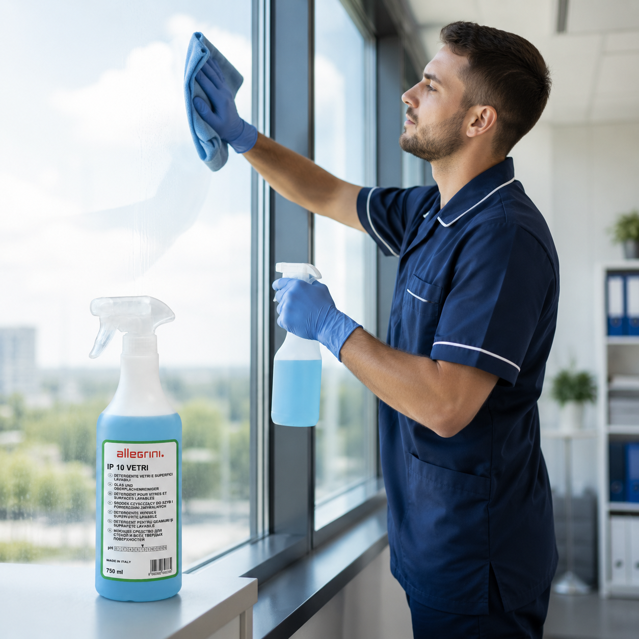 Detergente Vetri Professionale Senza Aloni 750 ml