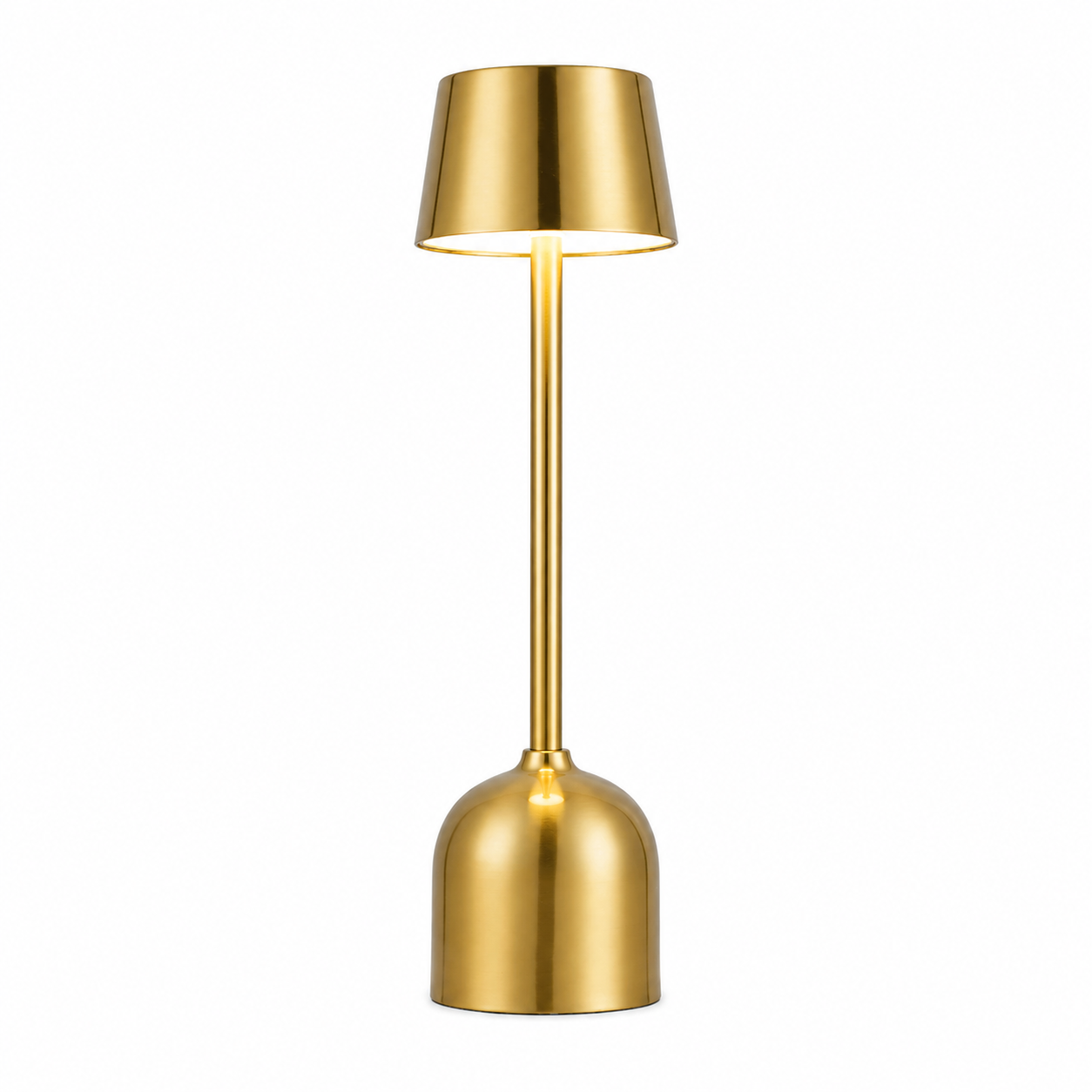 Lampada da tavolo wireless LED con regolazione touch colore dorato