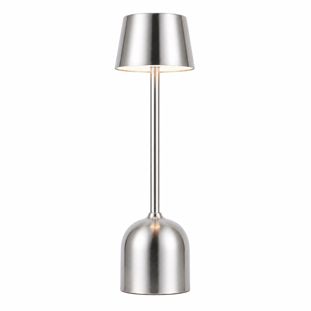 Lampada da tavolo wireless LED con regolazione touch colore silver