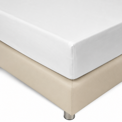 Drap-housse Lit Double Collection 3★ 100% Coton Blanc – 170x200 + 25 cm