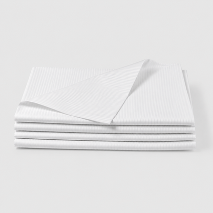 Drap housse rayé 100% coton 240x295+5 cm satin rayure 3 cm (2 places)