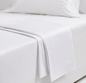 Lenzuolo Sopra Singolo Linea Essential 100% Cotone Bianco – 160x295+5 cm