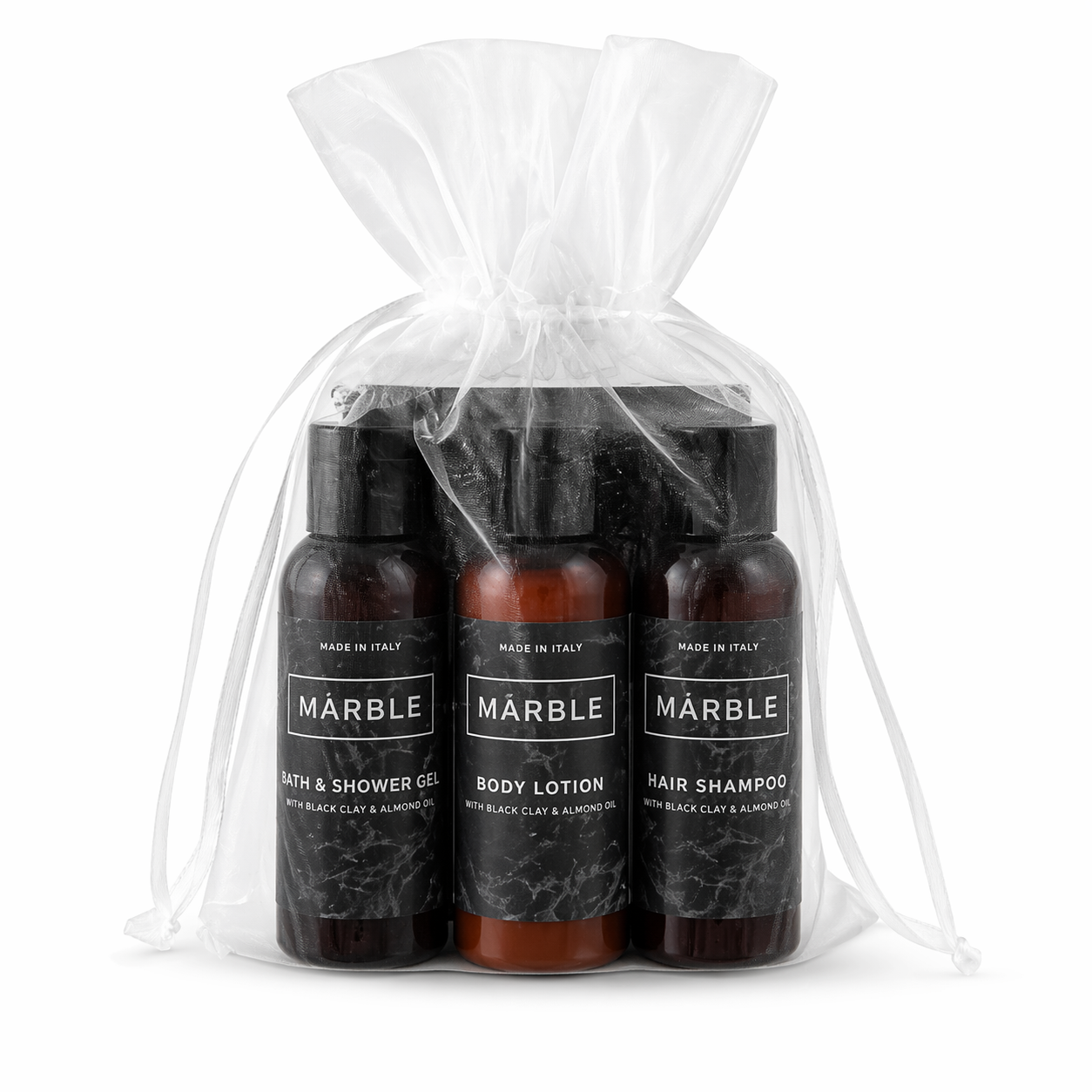 Kit Benvenuto Linea Marble 40ml in sacchetto organza