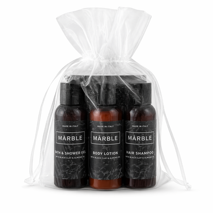 Kit Benvenuto Linea Marble 40ml in sacchetto organza
