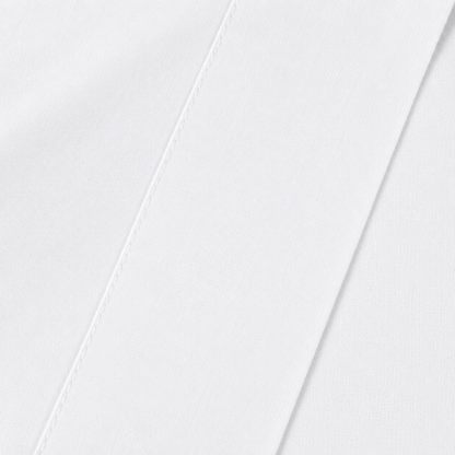 Drap Plat Lit Double - Collection 3★ 100% Coton Blanc - 240x295 + 5 cm