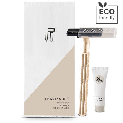 Kit rasage avec manche en paille de blé - Écologique