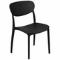 Chaise empilable noire 5Five 54,5 x 46 x 79 cm en plastique pour structures HO.RE.CA