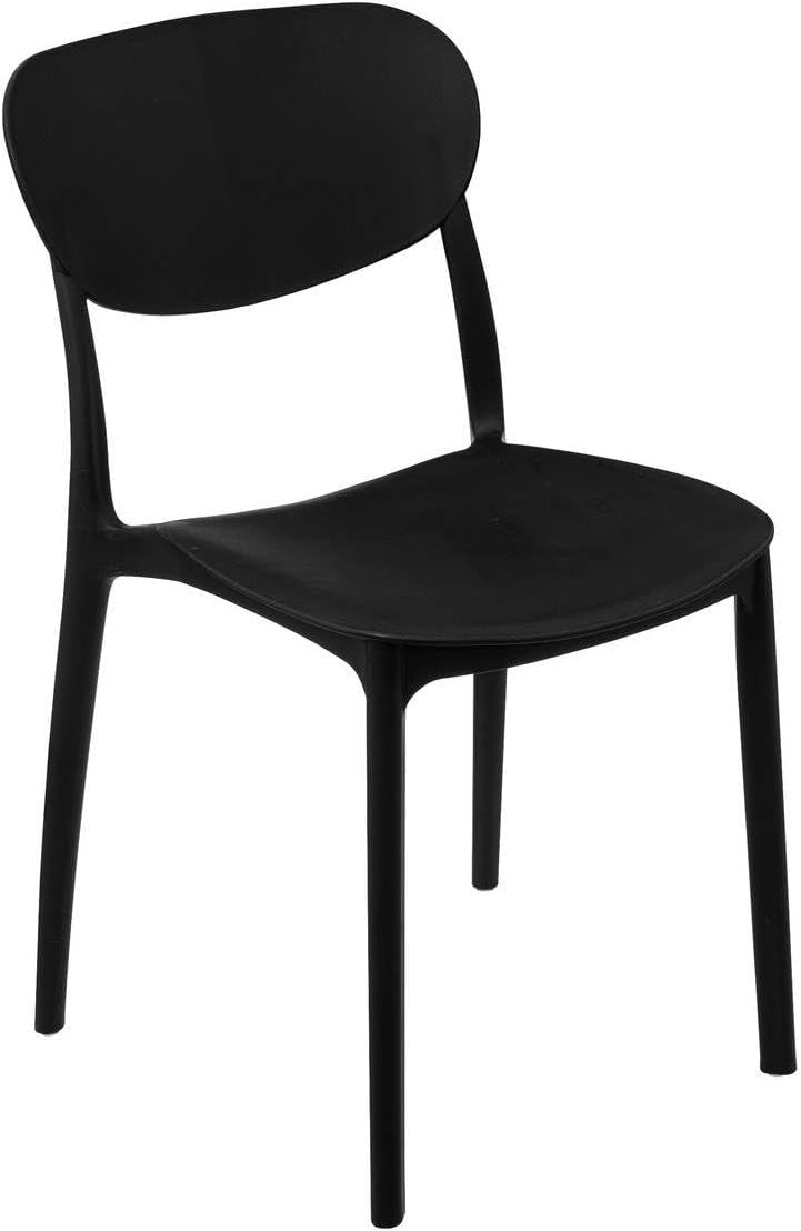 Chaise empilable noire 5Five 54,5 x 46 x 79 cm en plastique pour structures HORECA