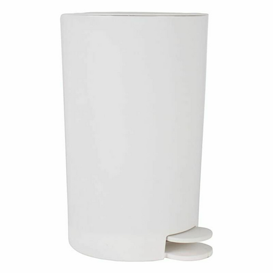 Cestino Bianco a pedale in plastica con cestello interno da 3 litri