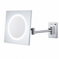 Miroir de salle de bain rond avec LED et double bras