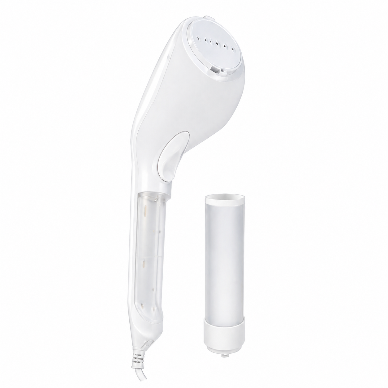 Stiratore verticale bianco a vapore