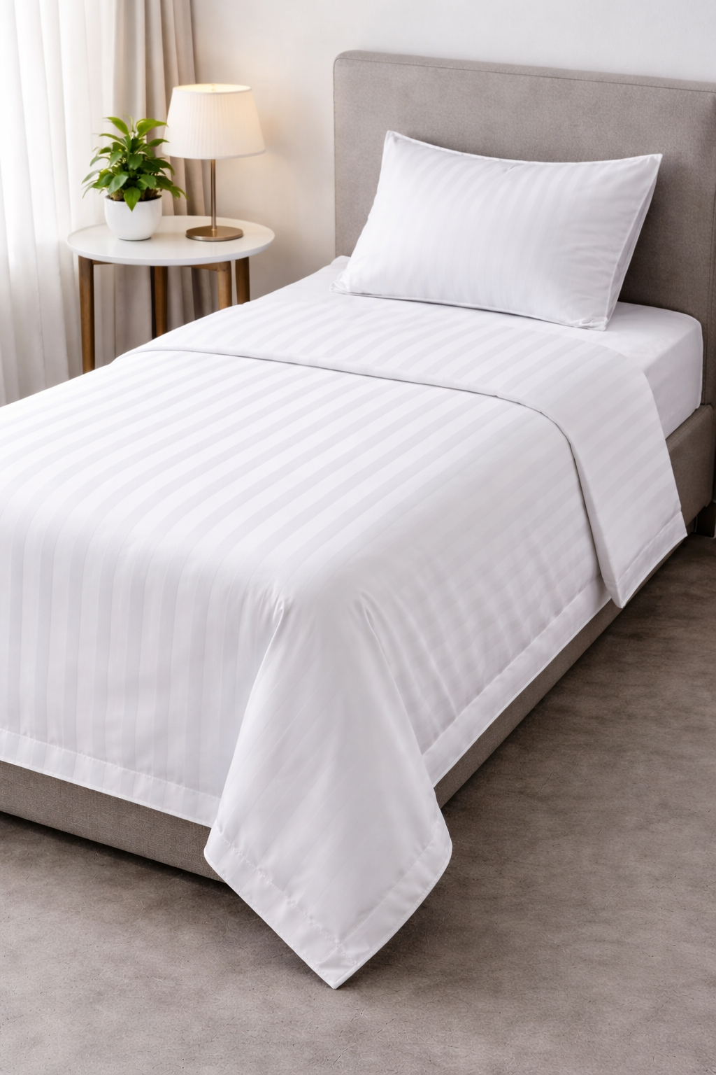 Lenzuolo Striata 100% cotone cm 160x295+5 raso riga 3 cm (1 piazza)